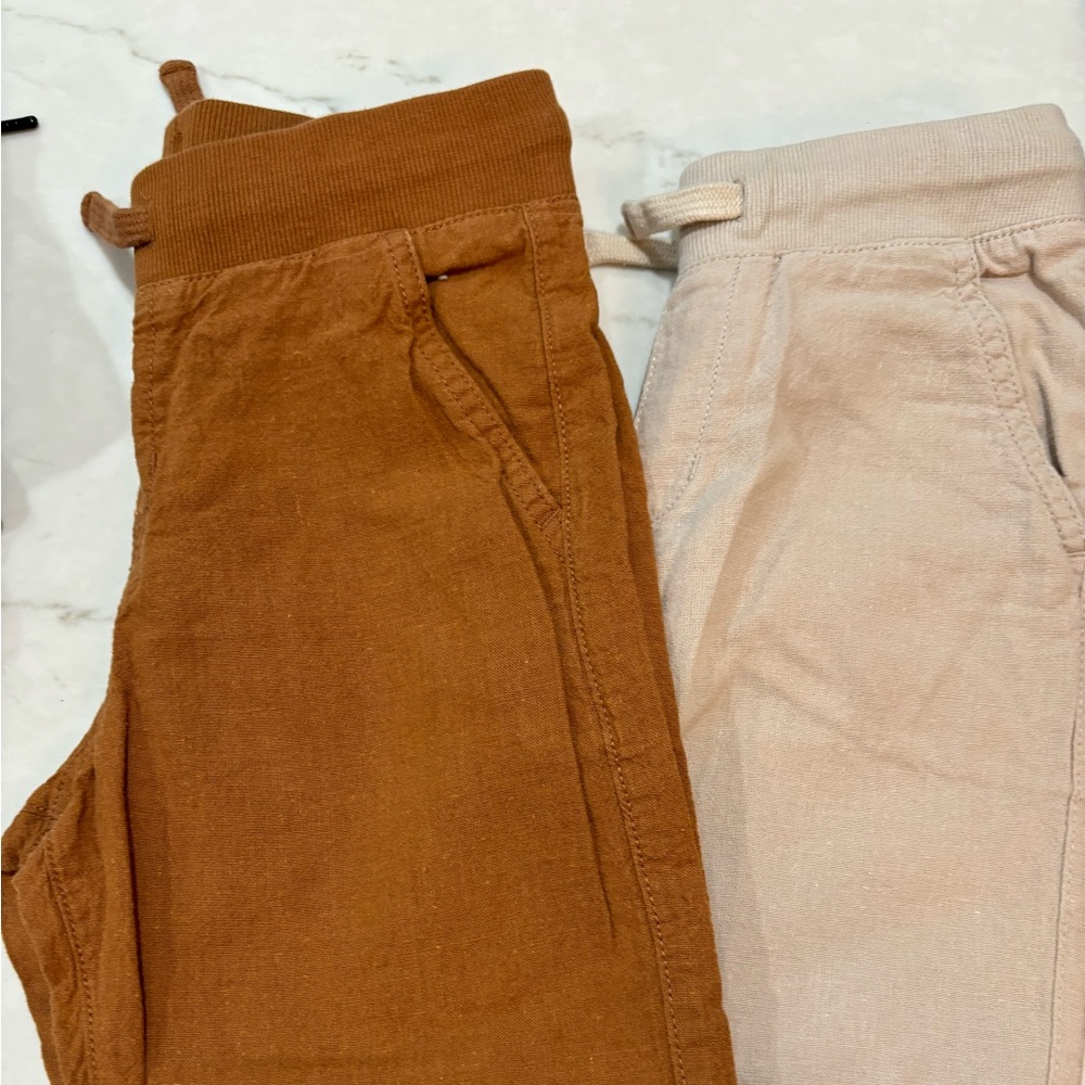 H&M linen pull on pants kids
